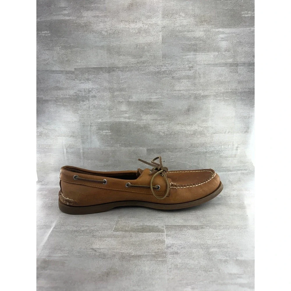 Sperry Top-Sider Authentic Original Leather Boat Shoes Tan Men Sz 14W 0197640